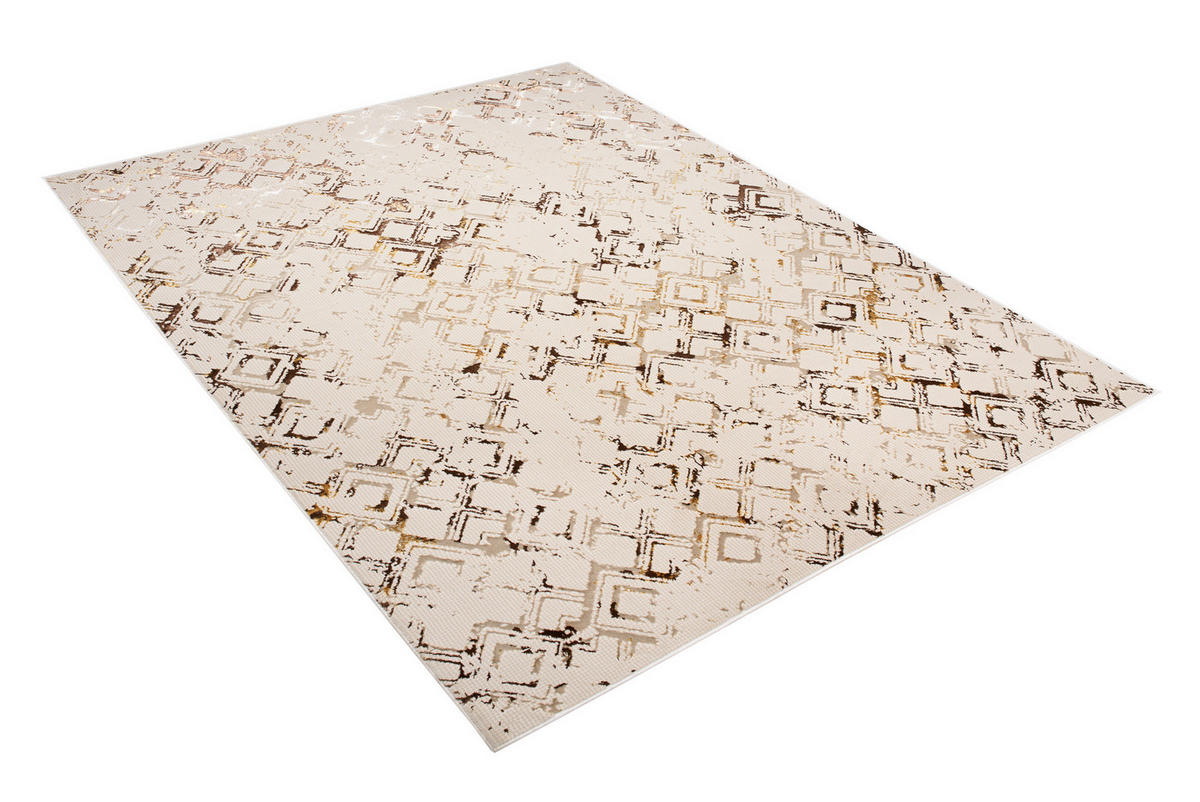 TEPPICH GOLDEN Creme 160/230 cm - Creme, Kunststoff (160/230cm) - Tapiso