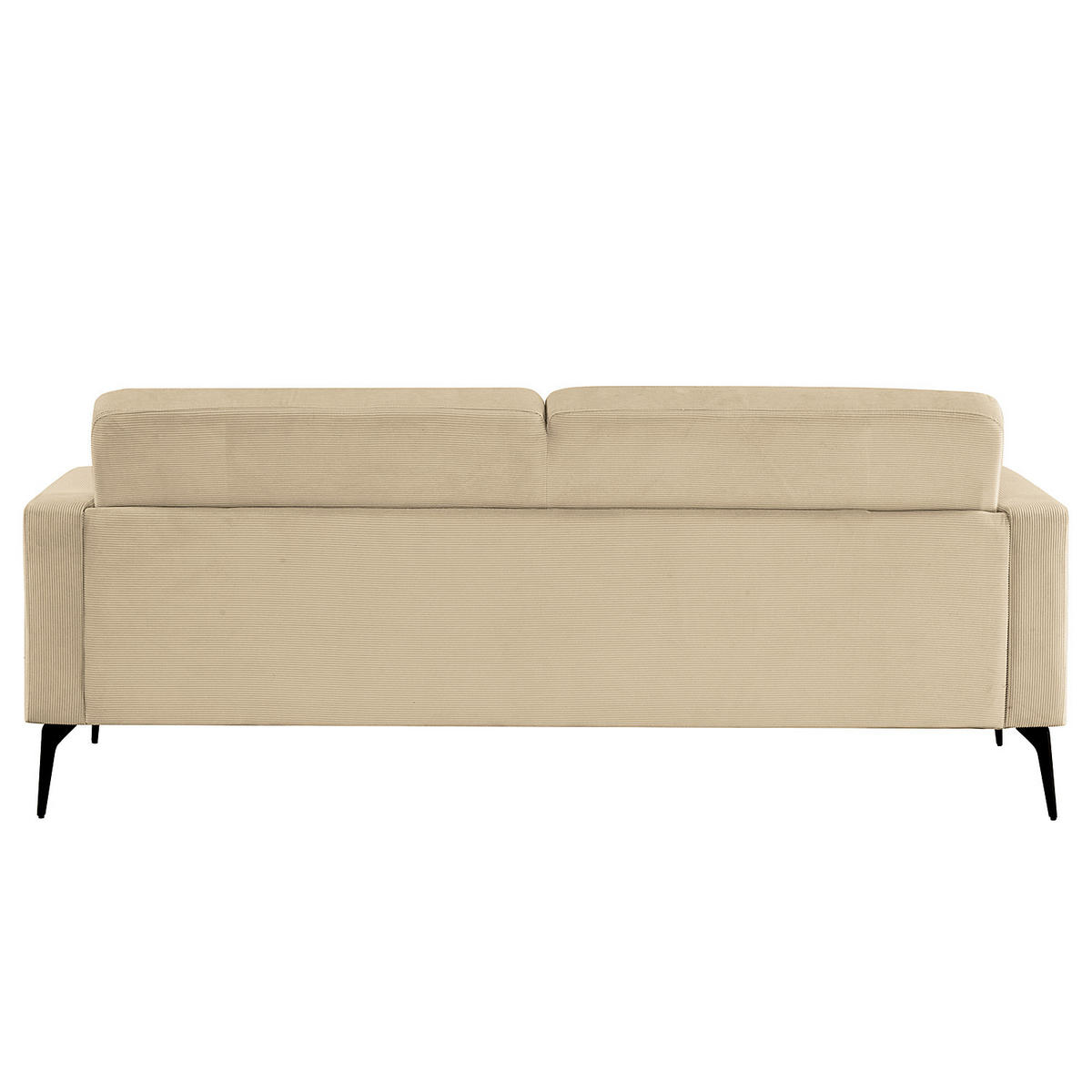 3-SITZER SOFA - Beige - Cord - Stahl - 194 x 82 x 76 cm - Beige/Schwarz, Textil/Metall (194/82/76cm) - home24