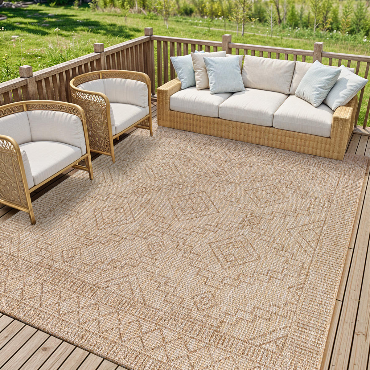 OUTDOORTEPPICH Jute-Optik 200/275 cm Beige - Braun, Kunststoff/Textil (200/275cm) - LIVABLISS