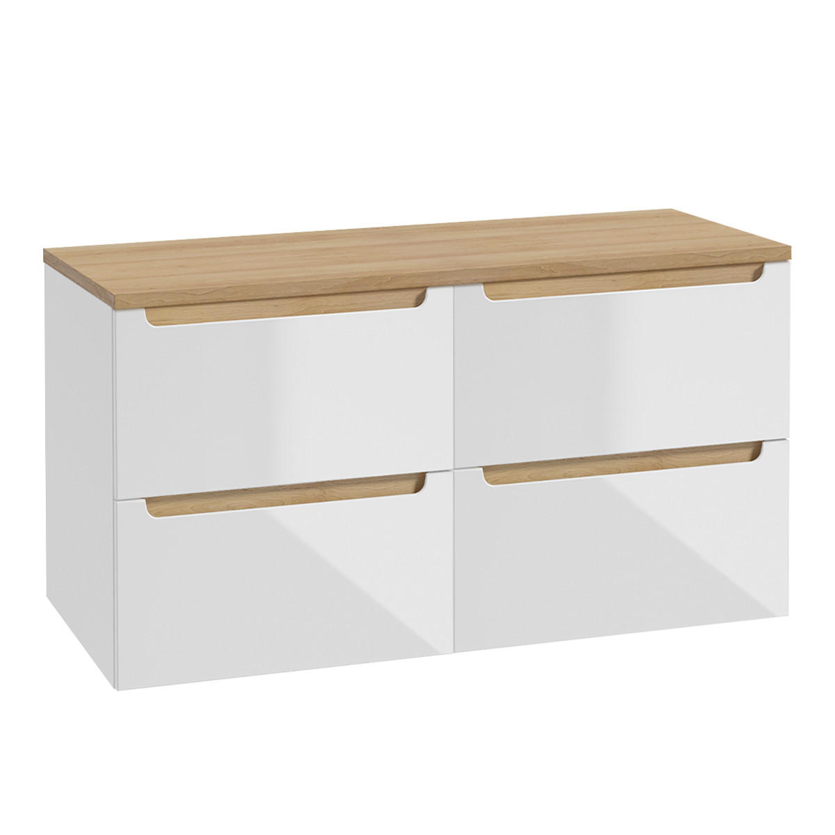 WASCHTISCHUNTERSCHRANK 120cm Livia Weiß - Weiß, Holzwerkstoff (120/62.5/46cm) - Petits-meubles