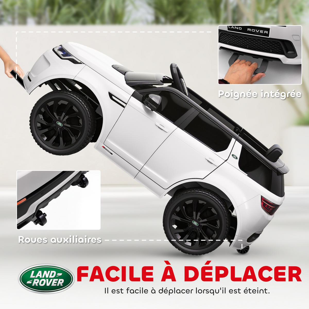 ELEKTRO-KINDERAUTO DE-13044 Fernbedienung Weiß - Weiß, Kunststoff (106/65.5/51cm) - ComfortXL