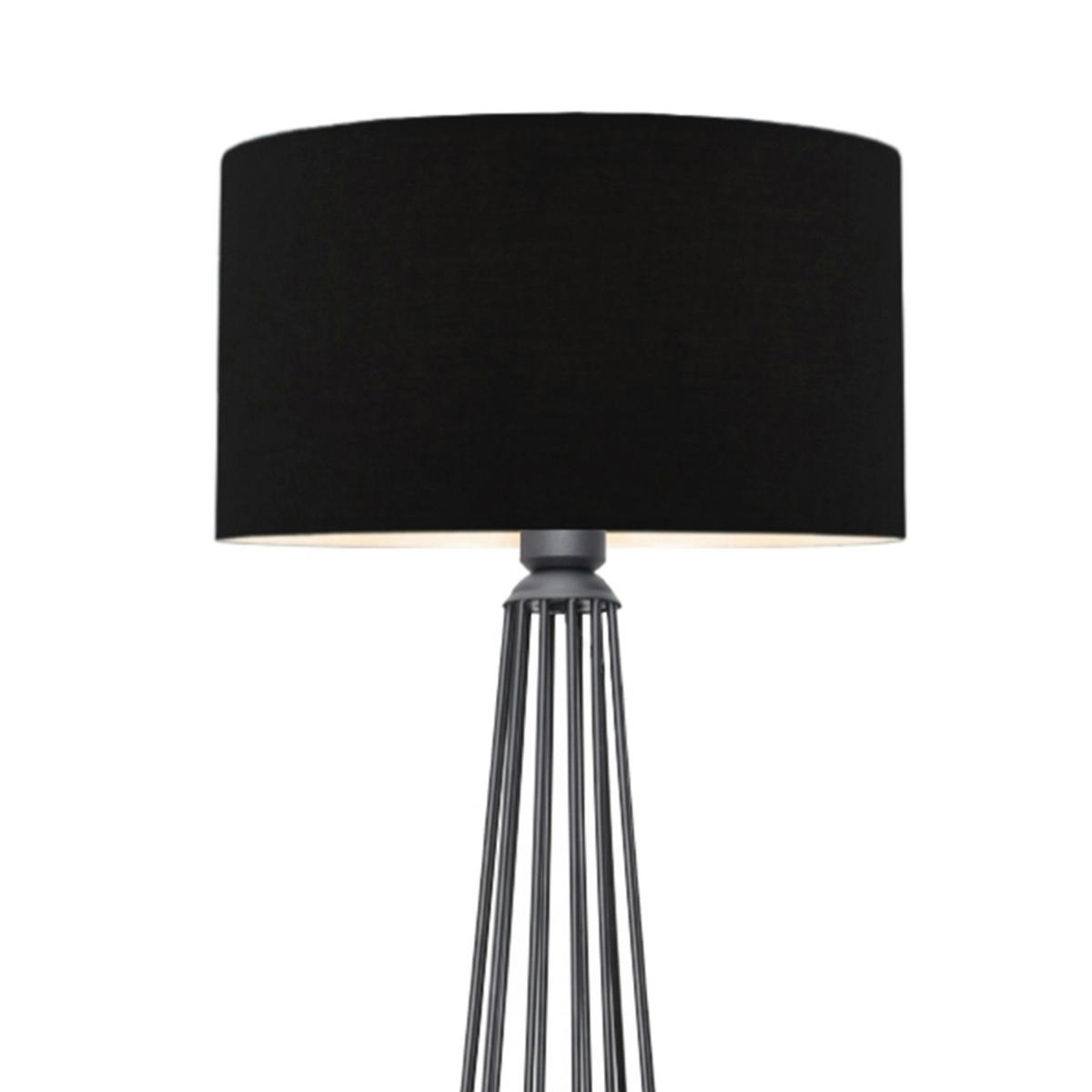 STEHLEUCHTE Neath - Schwarz, Metall (30/30/155cm) - lux.pro
