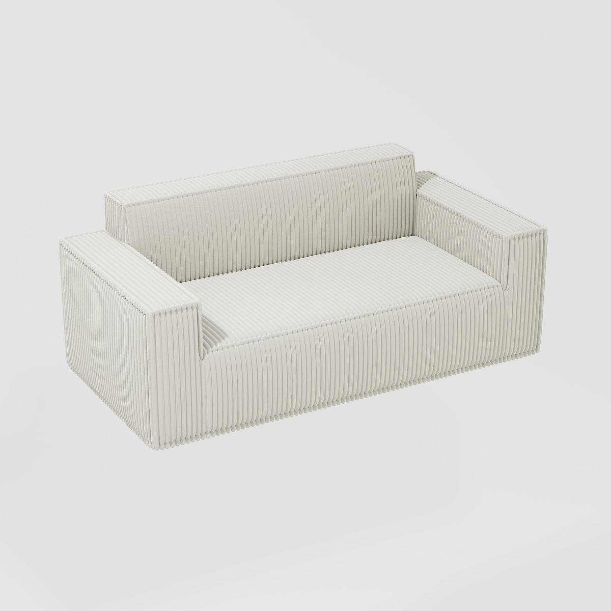 2-SITZER SOFA Cord Off-White - Creme, Textil (178/70/86cm) - WISHDOR