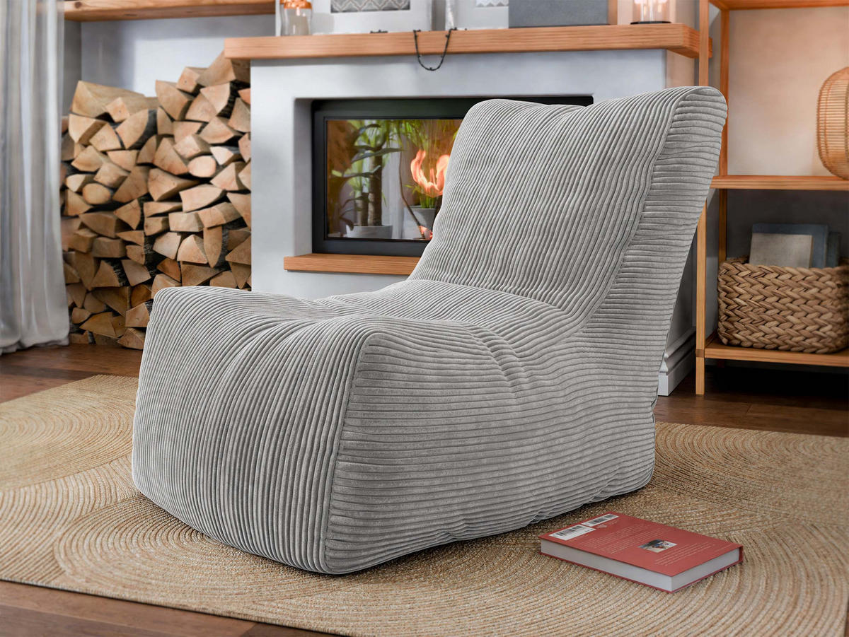 SITZSACK Rest Cord - Grau, Textil (80/90/100cm) - MIRJAN24