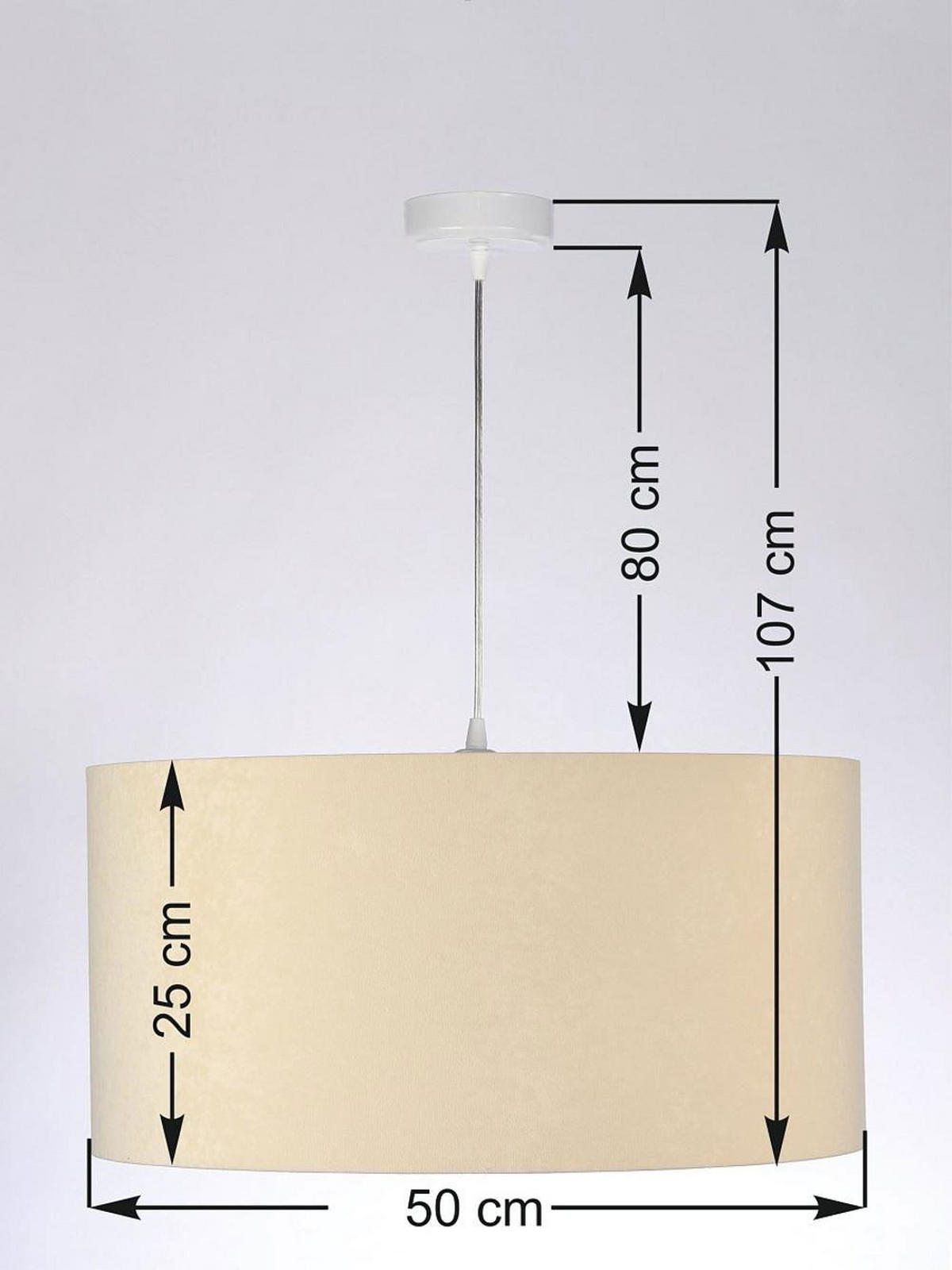 HÄNGELEUCHTE Weiß 50/25 cm - Beige/Weiß, Kunststoff (50/0.8/25cm) - ONZENO