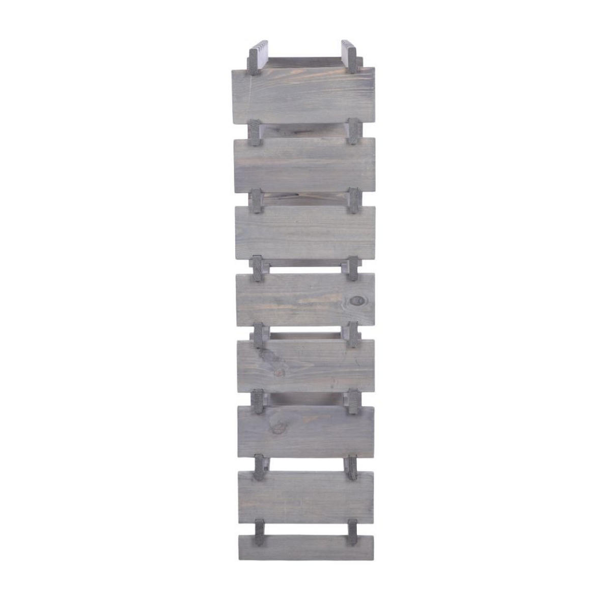 WEINREGAL VINOTECA FLEX PRO HxBxT 107x65x28cm 48 Flaschen auf 8 Ebenen Grau - Grau, Holz (65/107/28cm) - PROREGAL