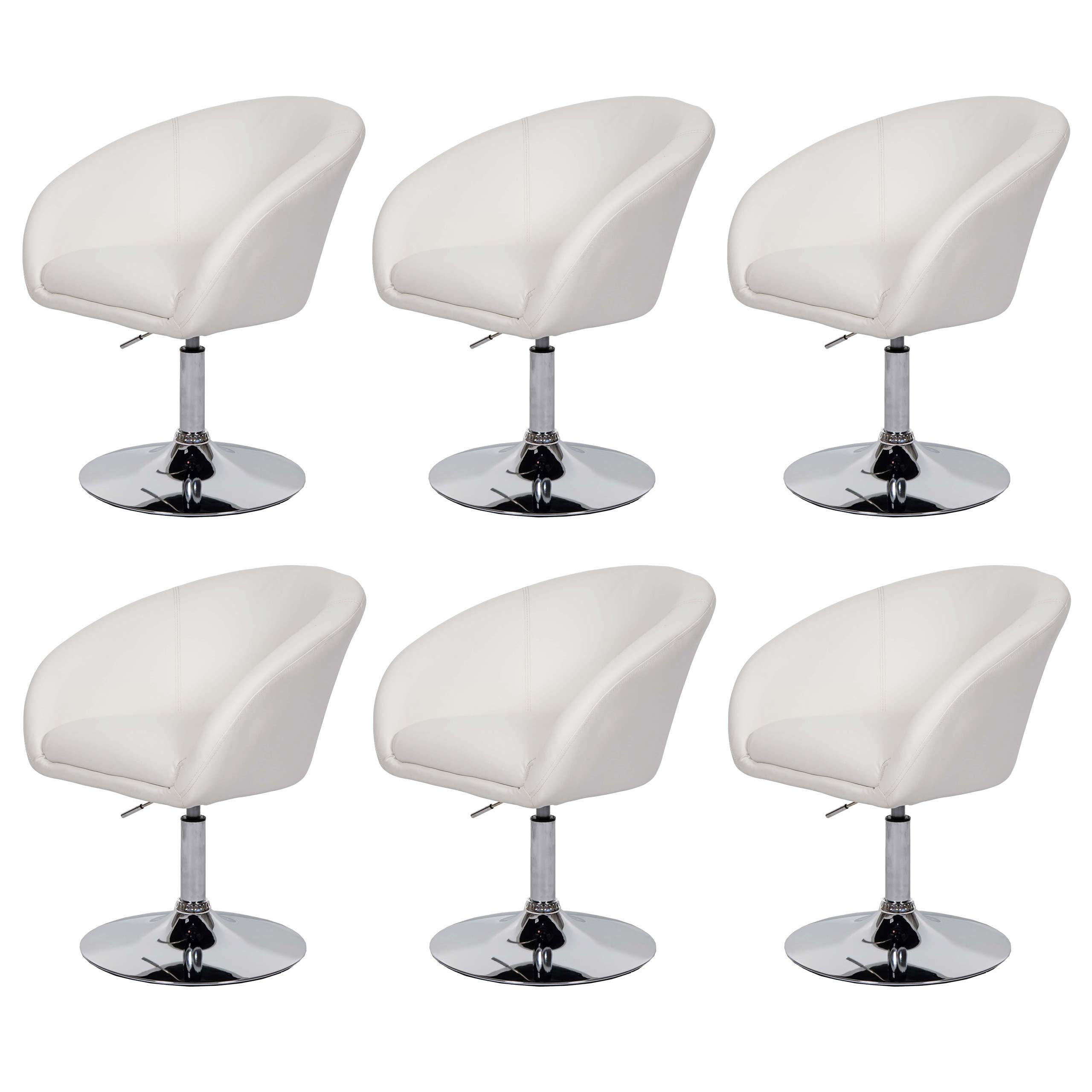 ESSZIMMERSTUHL Weiß 6er-Set - Weiß, Textil (59/90/60cm) - MCW