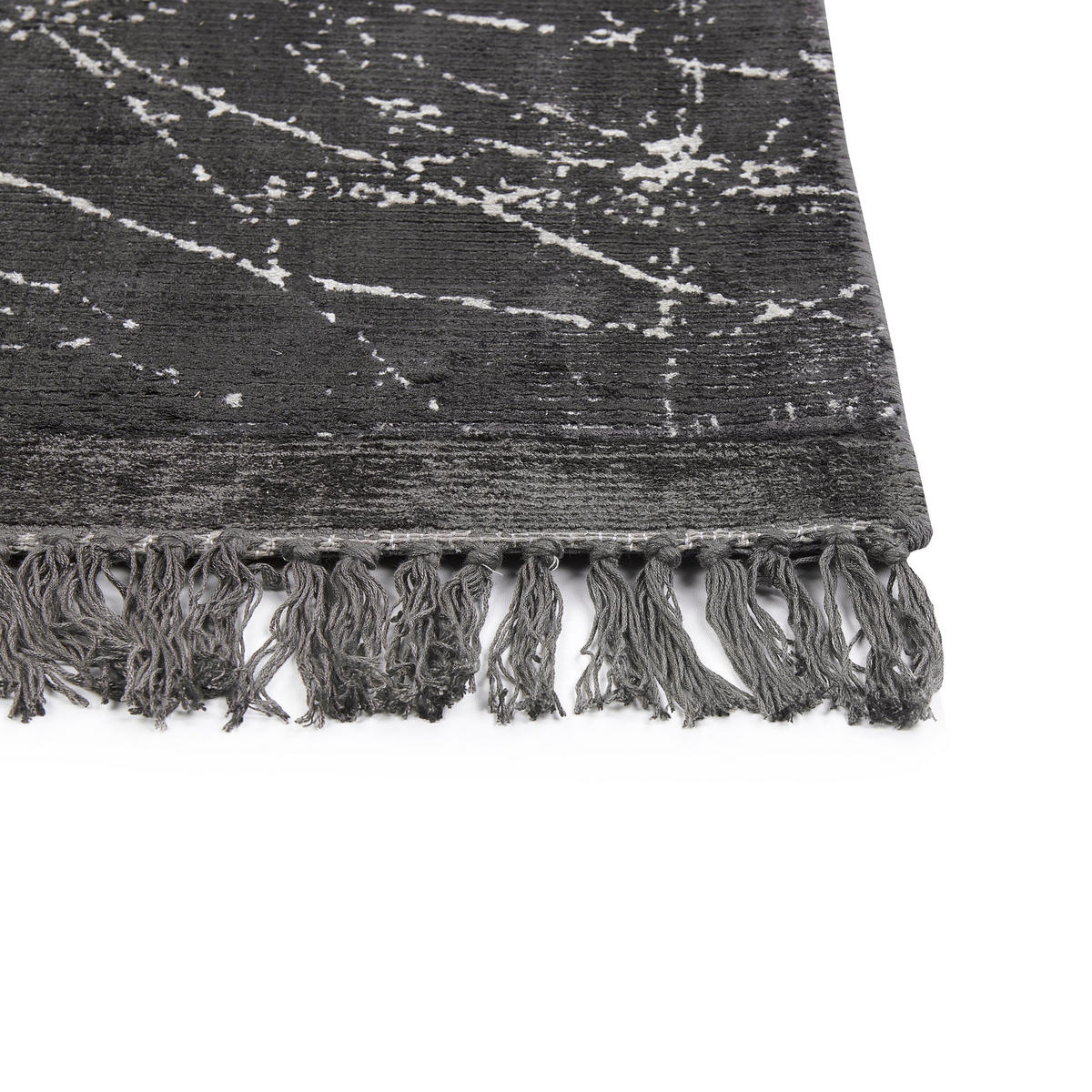KURZFLOR-TEPPICH Hanli 200/140 cm - Grau, Naturmaterialien (140/200cm) - Beliani