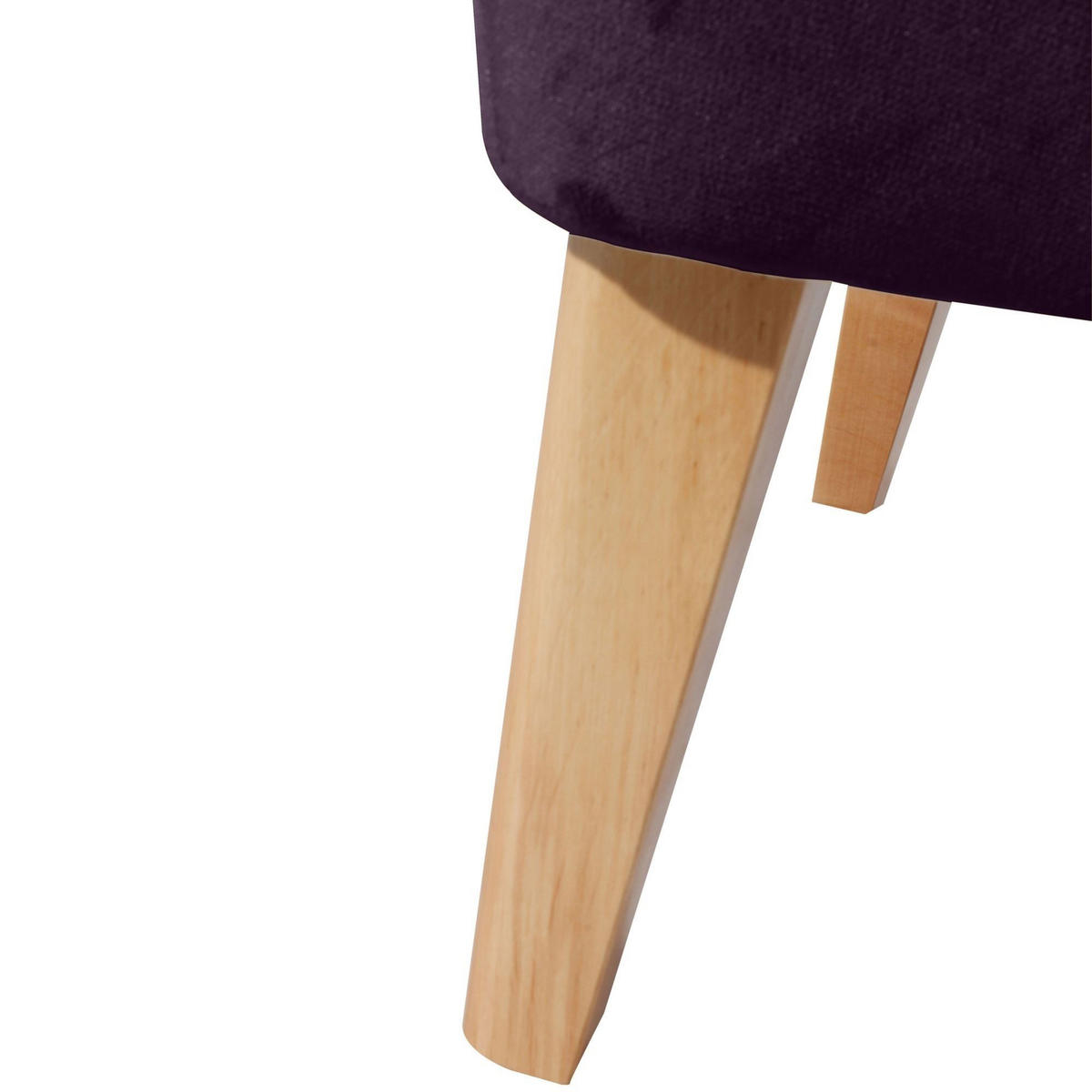 SESSEL Kaiya Bezug Samtvelours Buche natur / purple - Lila, Kunststoff (71/97/82cm) - 58aufmkessel