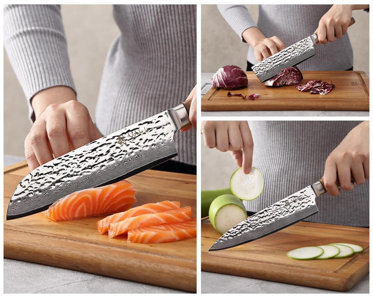 MESSER-SET 5-TEILIG 15–20 cm - Braun, Holz/Metall (1/1/1cm) - Wakoli