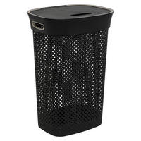 WÄSCHEKORB Hamper 60 l 42/33/61 cm - Anthrazit, Kunststoff (33/61/42cm) - 5five Simply Smart