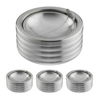 4XWINDASCHENBECHER - Silberfarben, Metall (11.5cm) - Relaxdays
