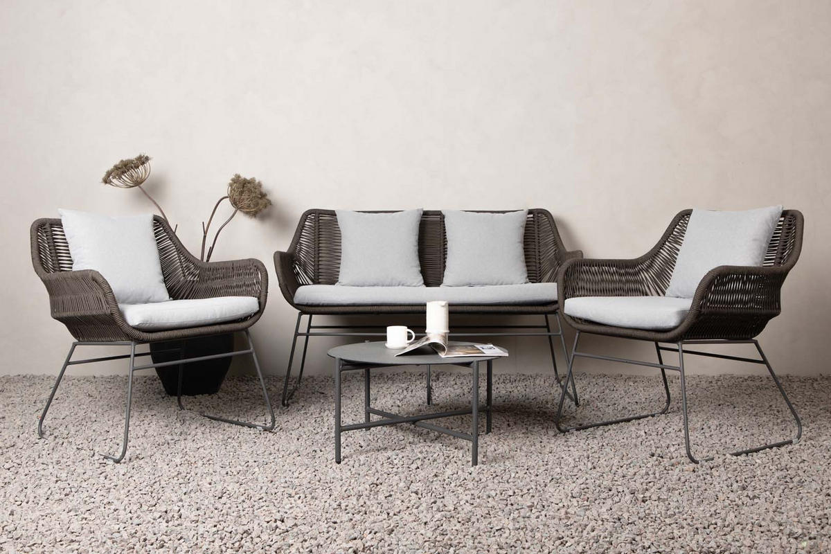 LOUNGE-SET braun - Braun, Holzwerkstoff - ebuy24