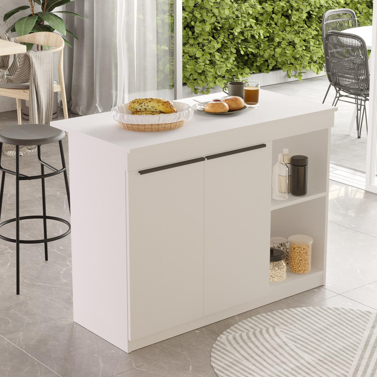 ESSTISCH orlando weiss - Weiß, Holz (120/60/88cm) - Habitat Garten