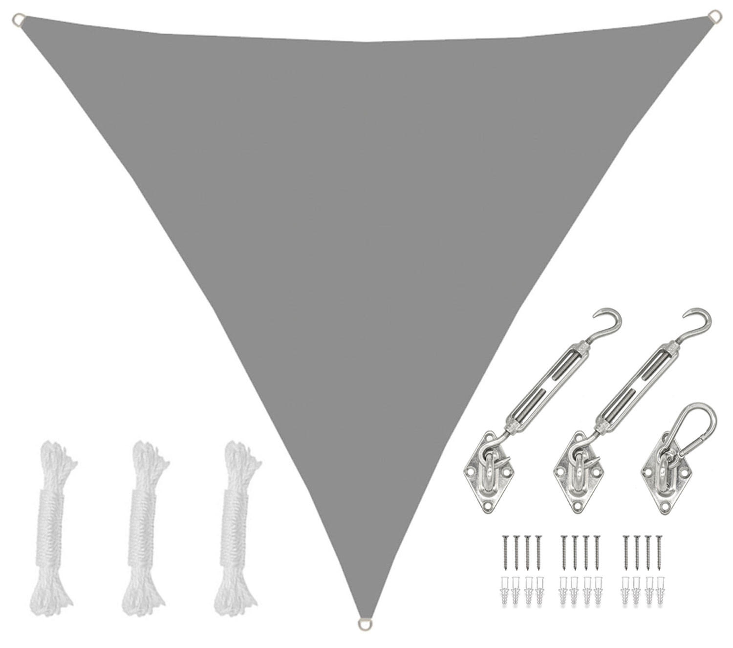 SONNENSEGEL Wasserdicht 400 cm Grau - Grau, Kunststoff (400/400cm) - Amanka