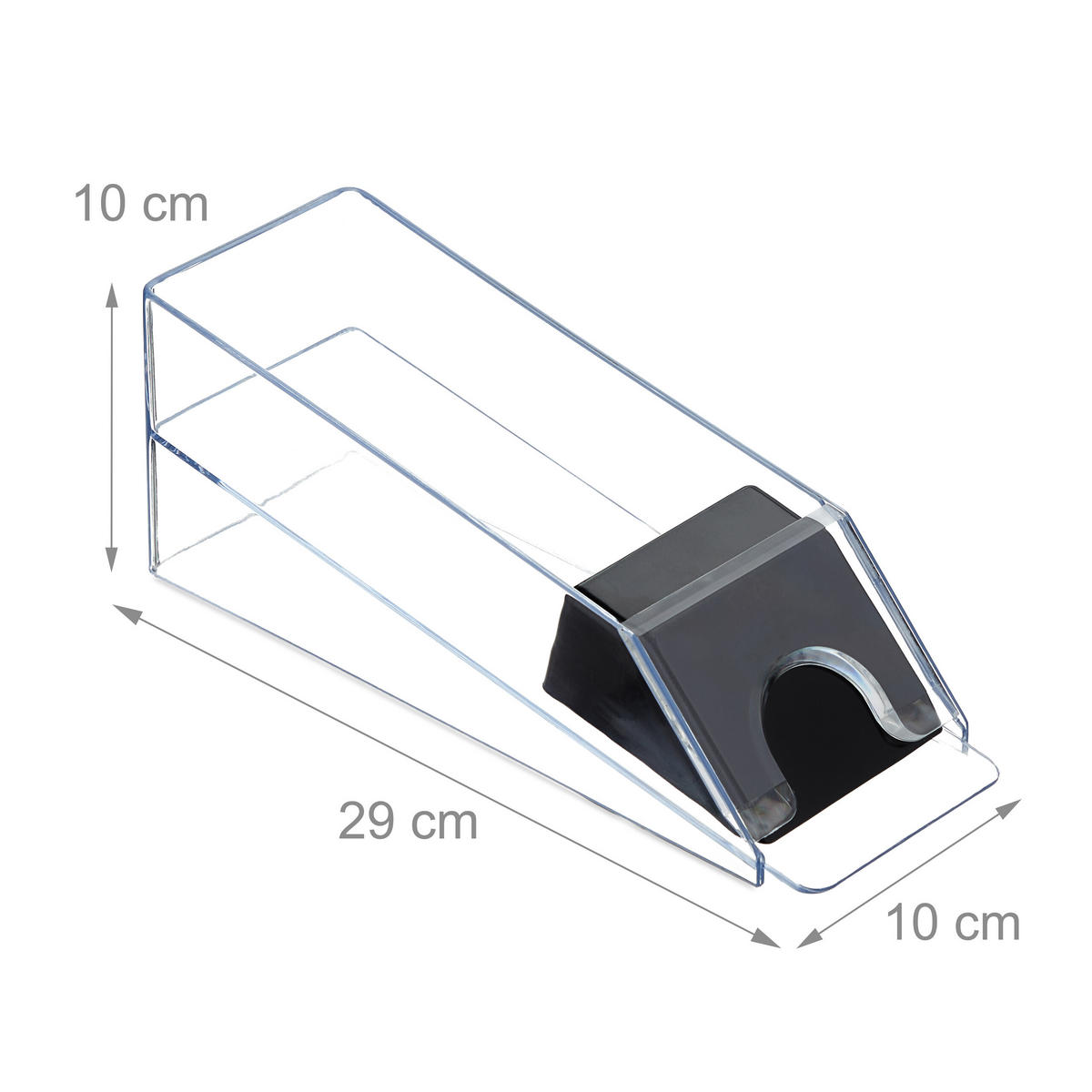 KARTENSCHLITTEN - Transparent, Kunststoff/Metall (10/29cm) - Relaxdays