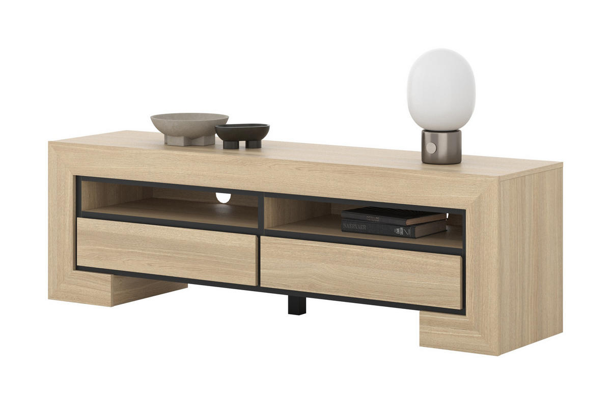 LOWBOARD LUNO 160/50,5/41 cm, Eichefarben - Eichefarben, Holzwerkstoff (160/50.5/41cm) - MASSENO