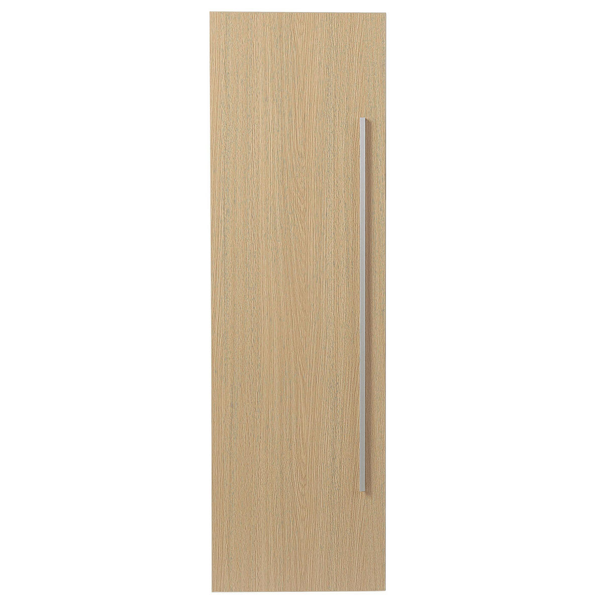 BAD HÄNGESCHRANK heller Holzfarbton Mataro - Hellbraun/Silberfarben, Holzwerkstoff (40/132/35cm) - Beliani