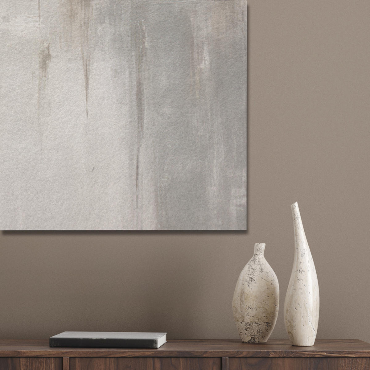 AKUSTIKPANEEL Moderne Kunst - Abstrakt - Beige 70x100 cm - Beige, Textil (70/0.9/100cm) - MuchoWow