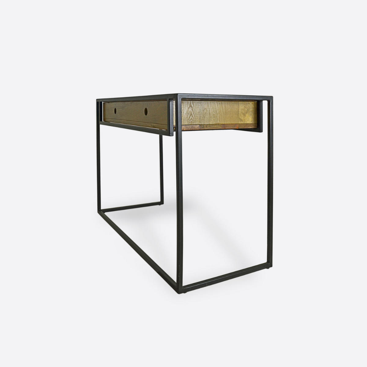 SCHREIBTISCH aus Massivholz mit Schubladen für das Büro - Eichefarben, Holz (50/120/78cm) - Rawood Furniture