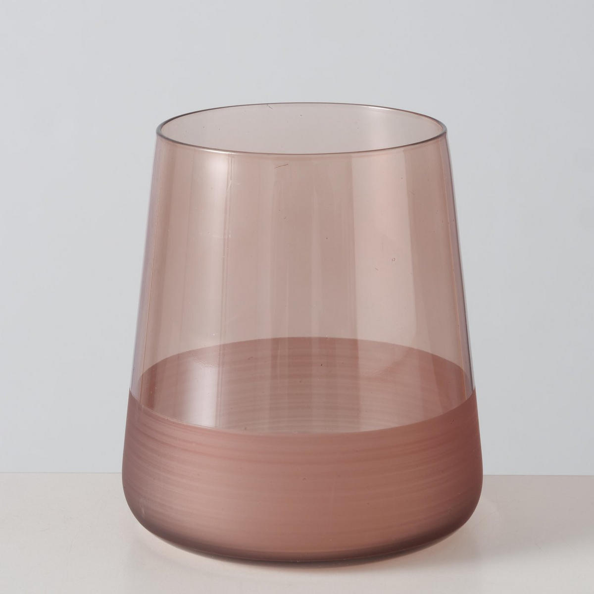 TRINKGLAS mit handbemaltem Dekor Audetta Braun 420 ml 9/9/10 cm - Braun, Glas (0.42L) - Boltze Home