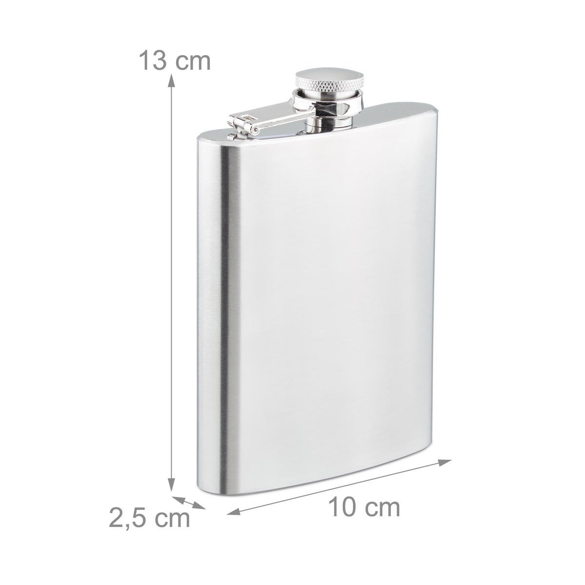 FLACHMANN Set - Silberfarben, Metall (10/13/2.5cm) - Relaxdays