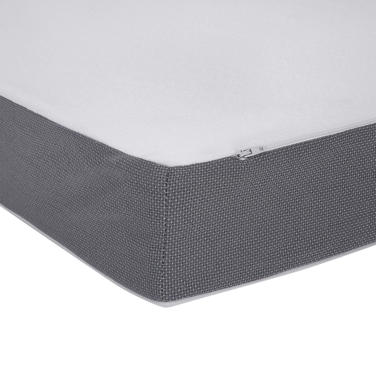PĚNOVÁ MATRACE středně tuhá 90/200/10 cm Piccolo - bílá, textil (90/200cm) - Beliani