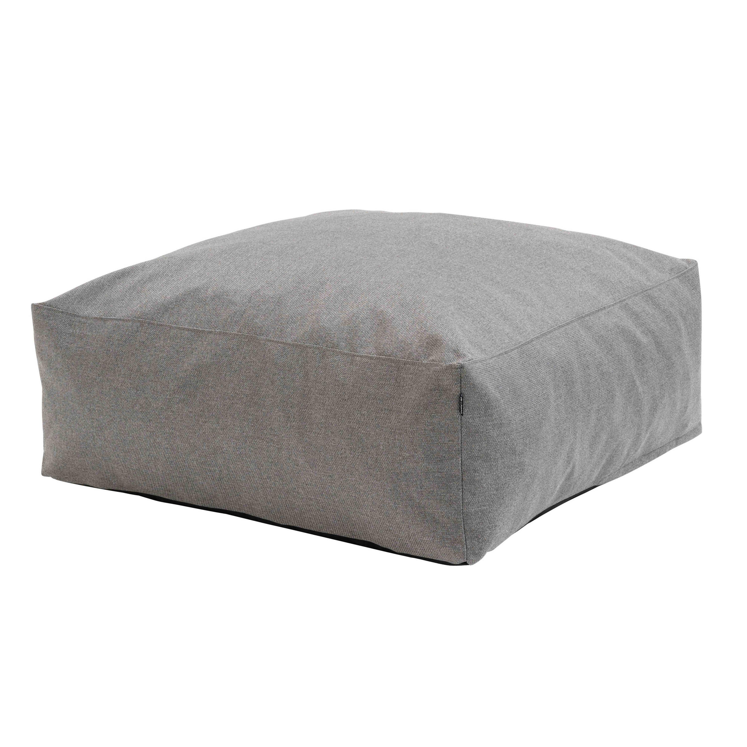 OUTDOOR-SITZSACK, Grau - Grau, Textil (85/30/85cm) - Oviala