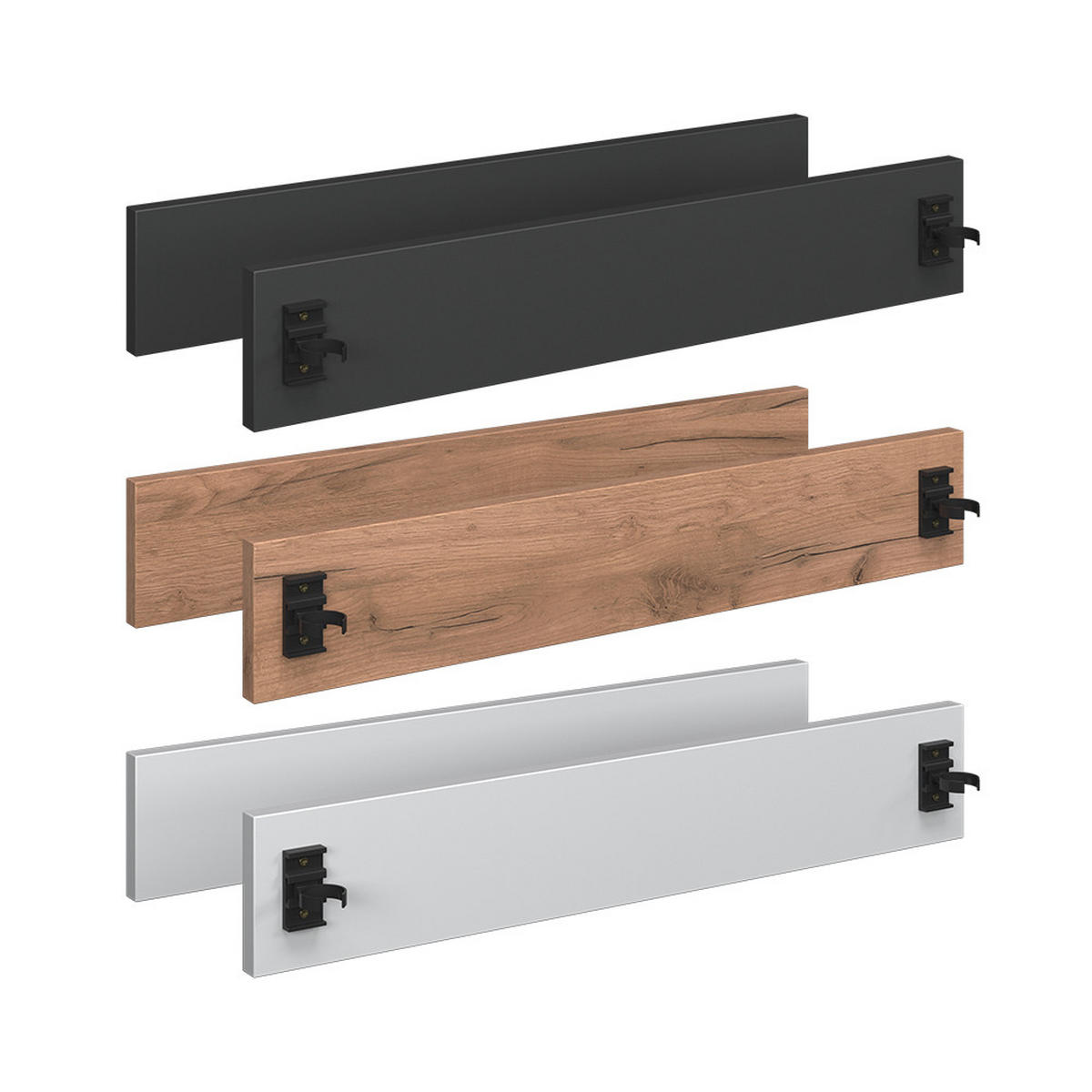 SOKLOVÝ PANEL R-Line, Antracit/Antracit, 56.3 cm Sada 2 kusů - antracitová, kompozitní dřevo (56.3/9.6/1.6cm) - Vicco
