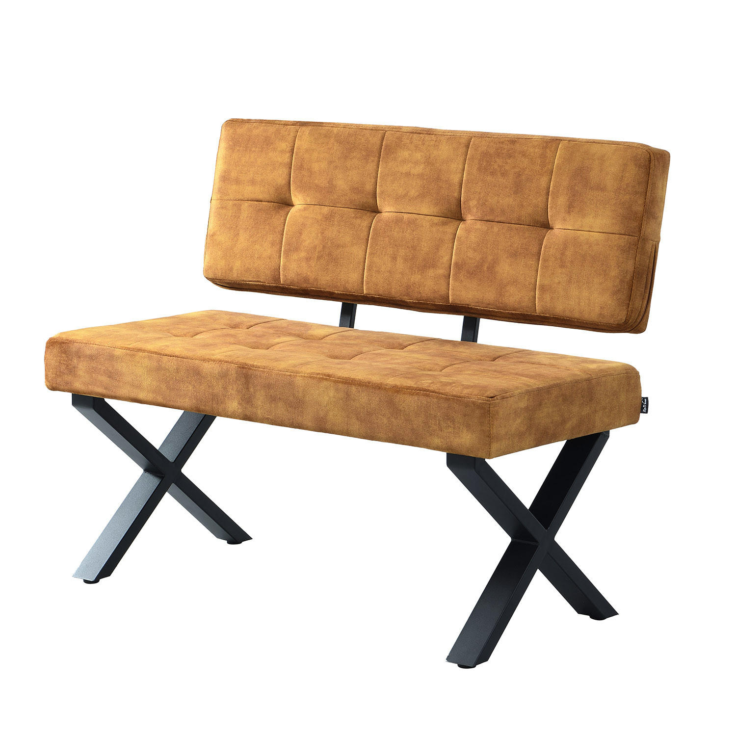 SITZBANK KAREN - Gelb, Metall (100/48/56cm) - B&D Home