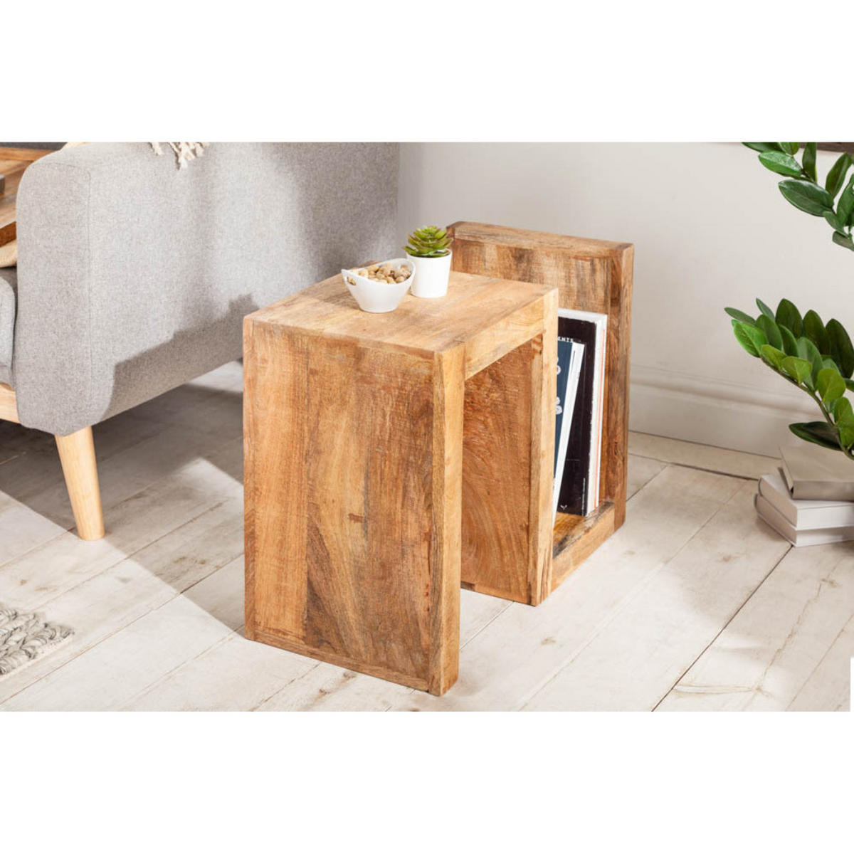 BEISTELLTISCH S Mango 60 cm - Braun, Holz (30/45/60cm) - riess-ambiente