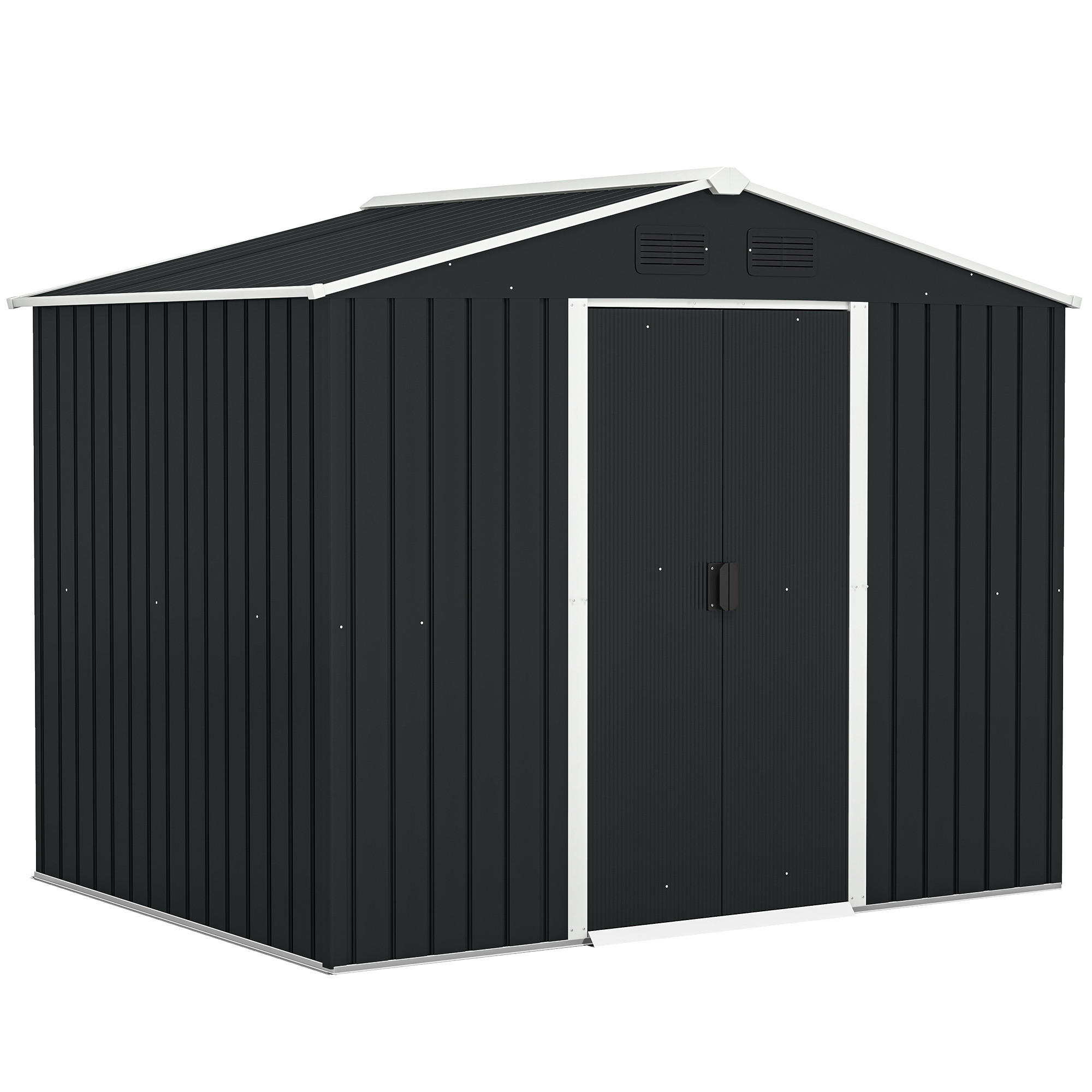 GARTENHAUS Grau 1 Stück - Grau, Kunststoff/Metall (174/190/236cm) - GiPP