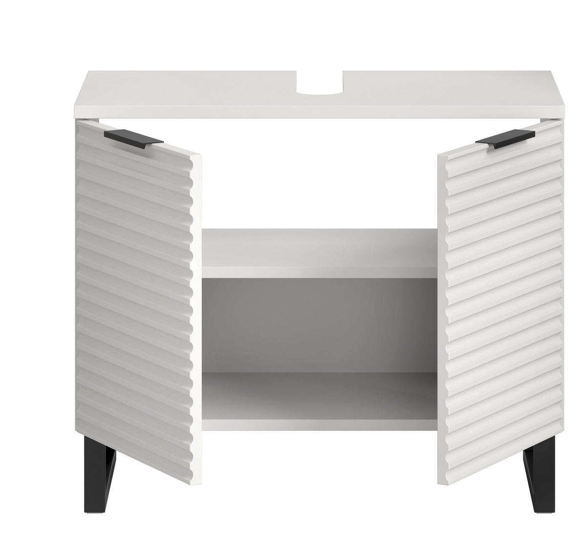 WASCHBECKENUNTERSCHRANK RIFF (B/H/T: ca. 70/59/34 cm) in Weiß/weiß - Weiß, Holzwerkstoff (70/59/34cm)