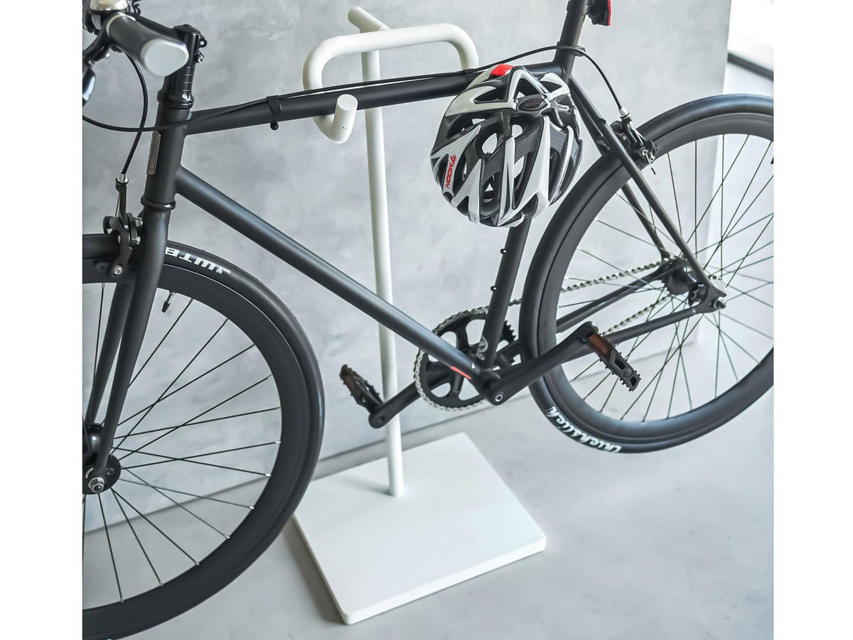 FAHRRAD-STÄNDER Tower weiß 38/92/33 cm für die Wohnung - Weiß, Metall (38/94/33cm) - Yamazaki