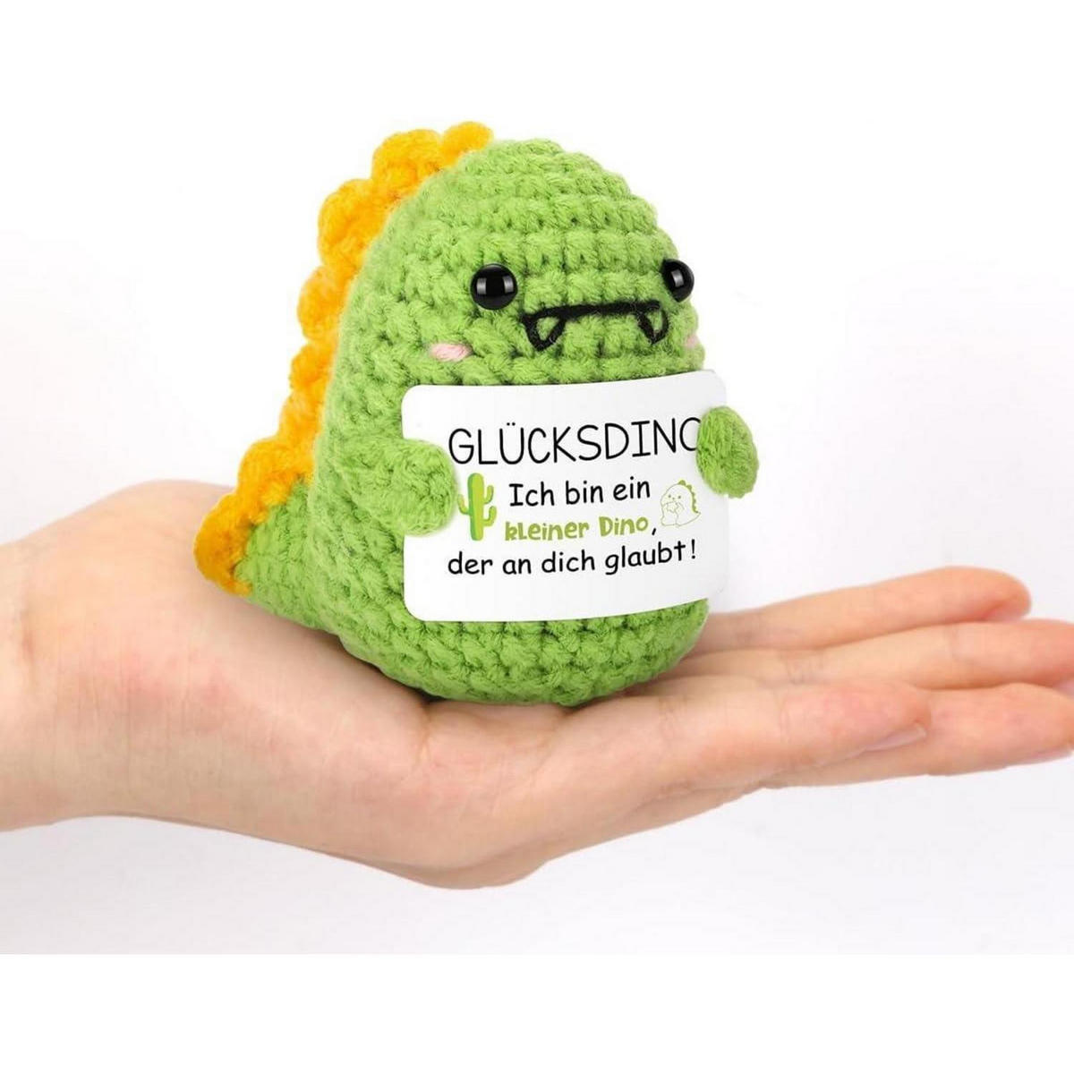 KUSCHELTIER Dino gehäkelt Grün - Grün, Textil (1/1cm)