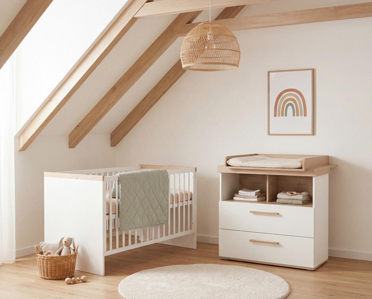 WICKELKOMMODE Jimmy Weiß - Weiß, Holzwerkstoff (110/103/78cm) - Roba