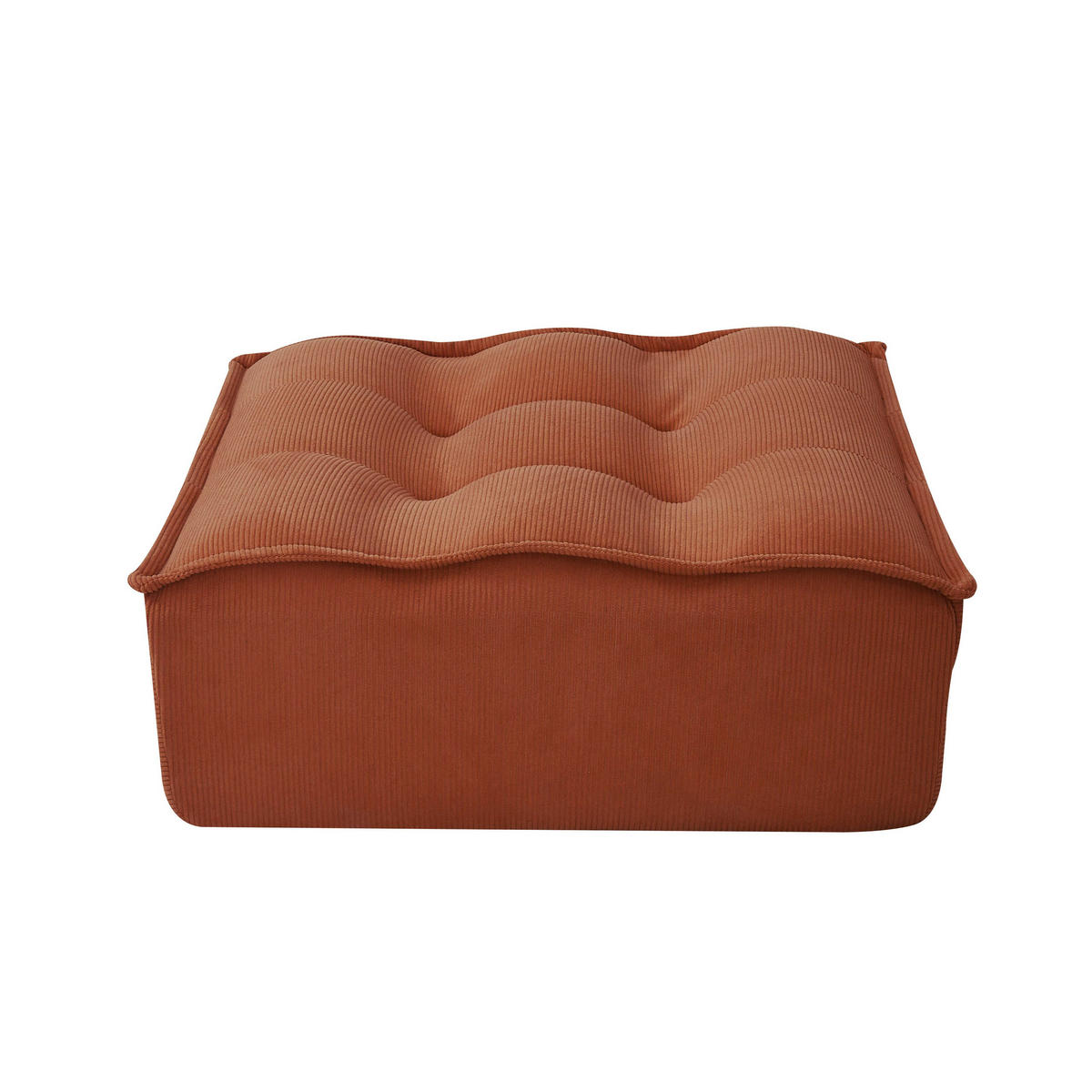 SITZPUFF, Terrakotta - Rot, Textil (80/32/75cm) - Oviala