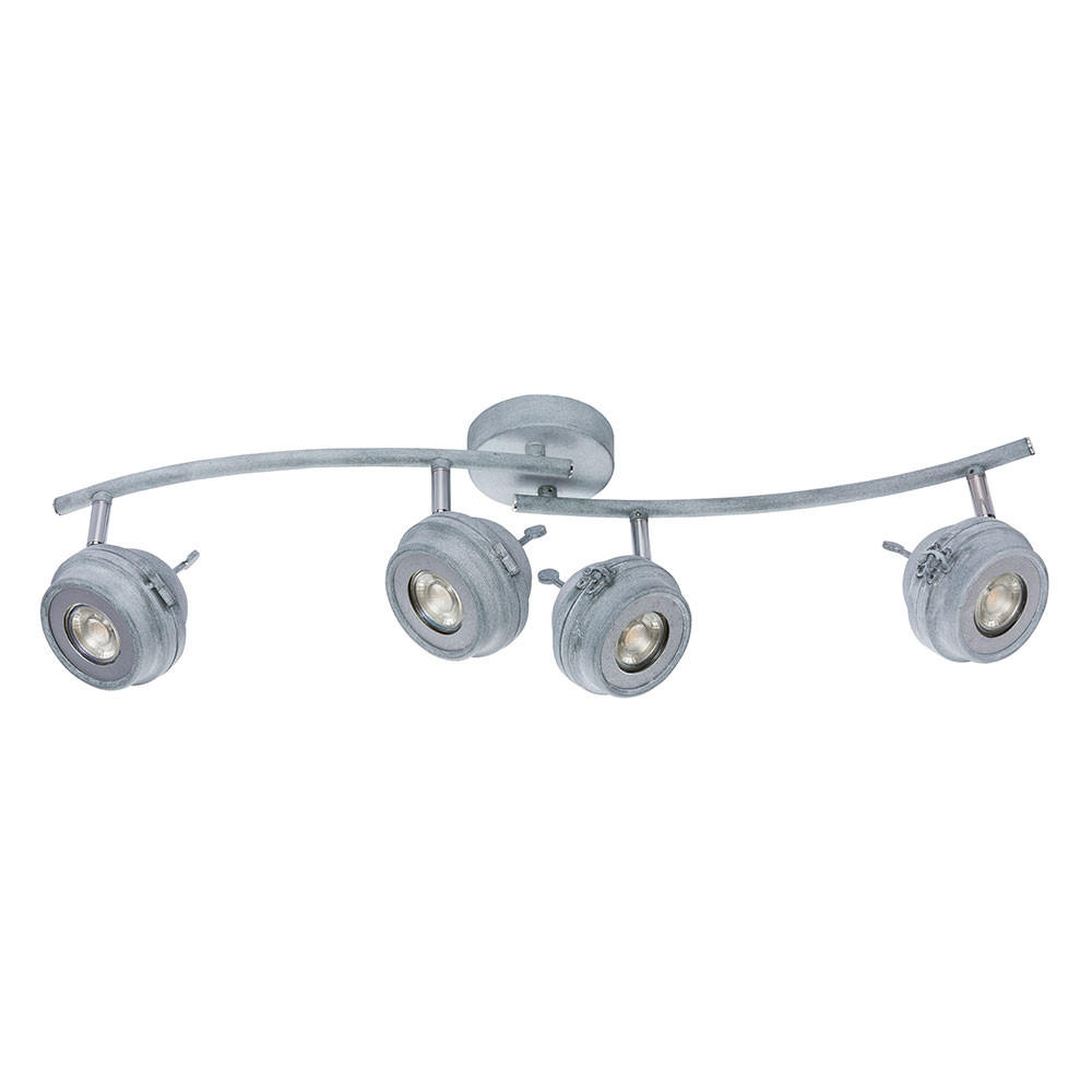 LED DECKENLEUCHTE Metall Grau Antik - Grau, Metall (64/14/16cm) - Globo Lighting
