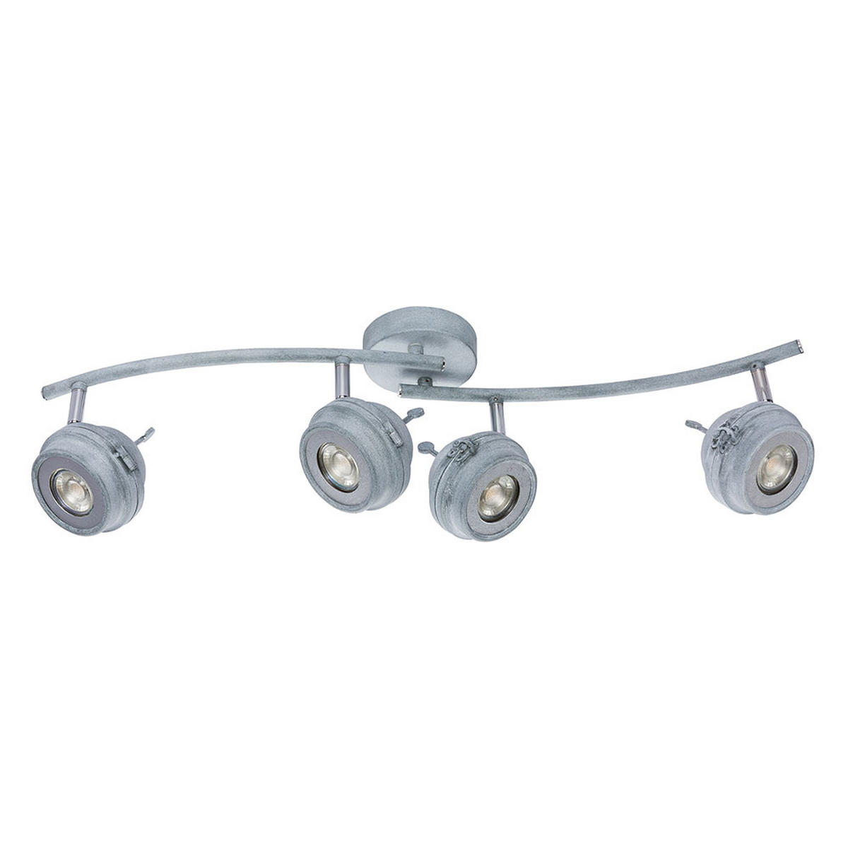 LED DECKENLEUCHTE Metall Grau Antik - Grau, Metall (64/14/16cm) - Globo Lighting
