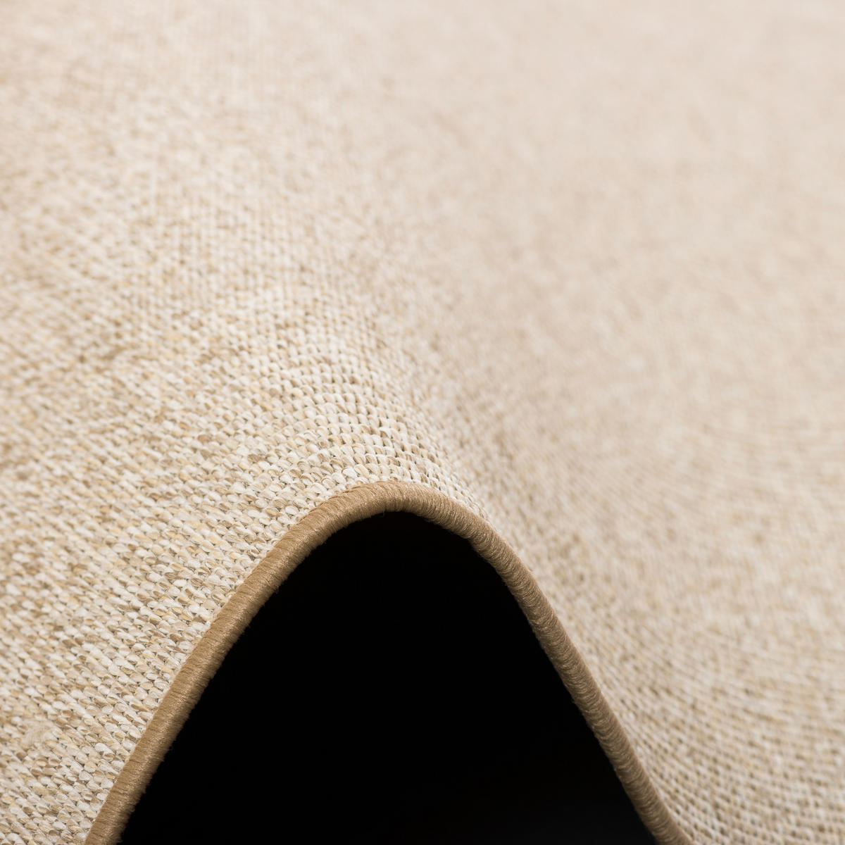 SISAL-OPTIK DESIGNER FLACHGEWEBE TEPPICH PURE MELIERT RUND - Beige, Textil (133/133cm) - Snapstyle