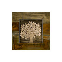 WANDDEKO Braun 55/55 cm - Braun, Metall (2.5/55/4cm) - KUNSTLOFT