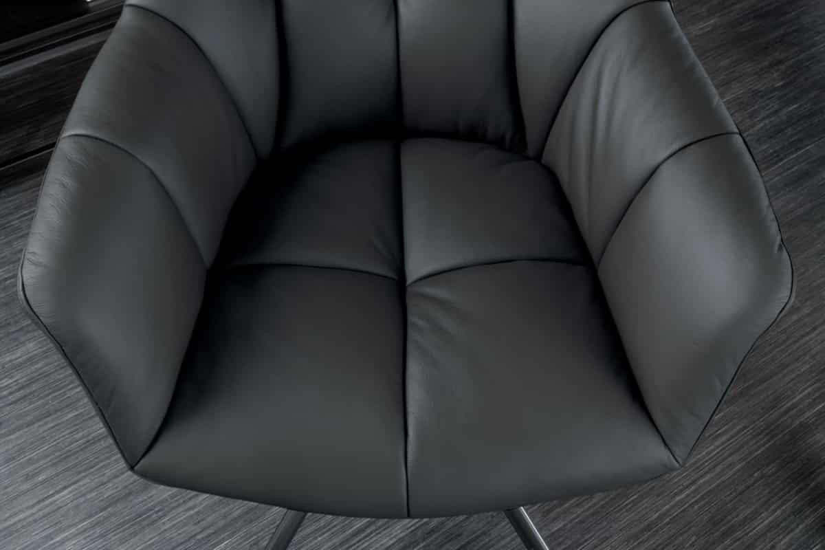 STUHL PAPILLON Echtleder Schwarz 85 cm - Schwarz/Braun, Leder/Metall (65/83/66cm) - riess-ambiente