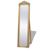 STANDSPIEGEL im Barock-Stil 160x40 cm Golden - Goldfarben, Holz (40/160/1cm) - furnicato