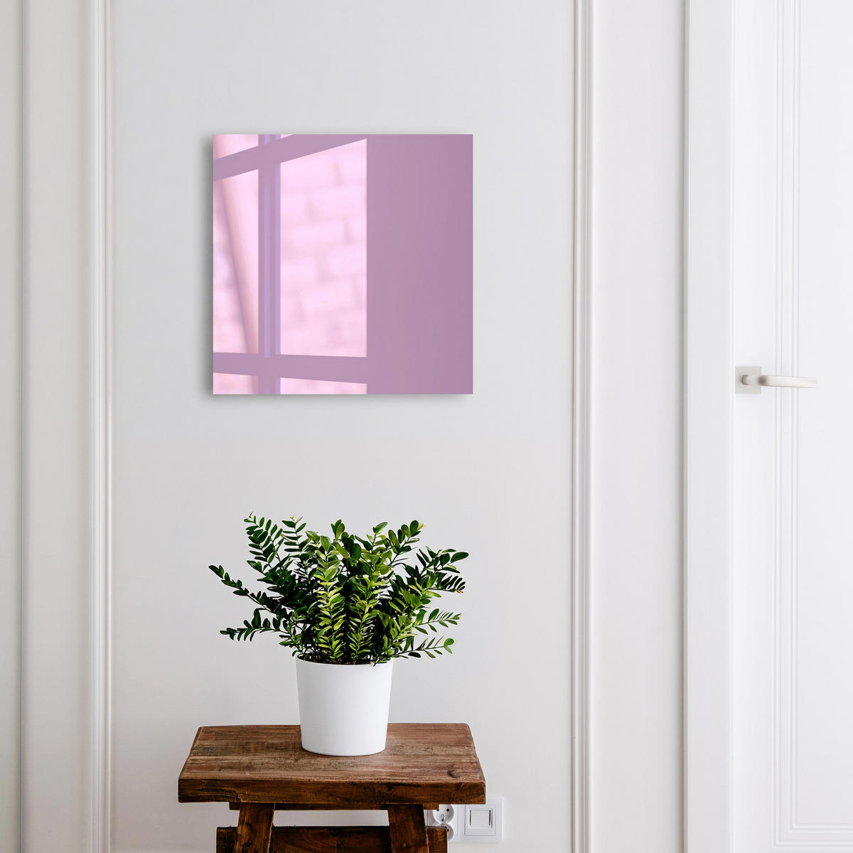 SCHLÜSSELBOX Weiß 30x30 cm – Türöffnung nach rechts - Hellviolett - Lila, Metall (30/30/5cm) - TULUP