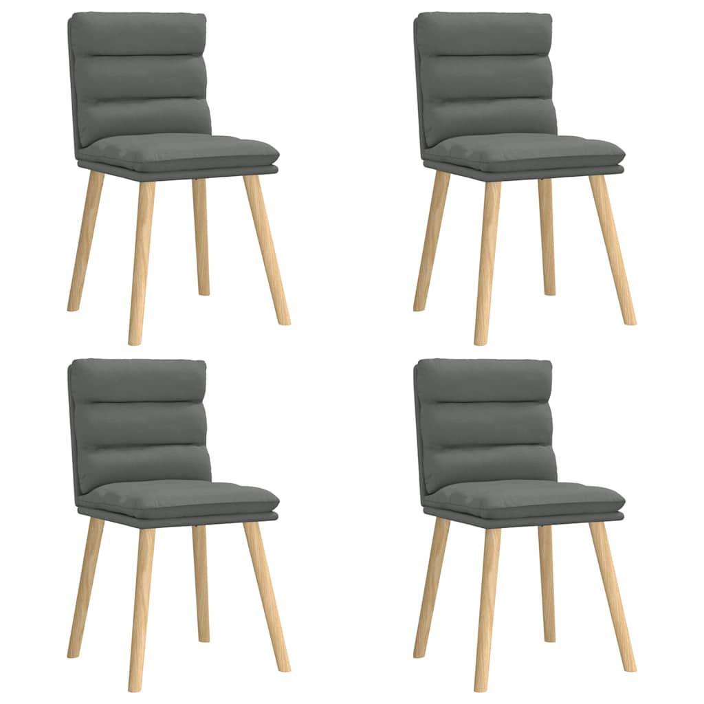ESSZIMMERSTÜHLE 4 Stk. Dunkelgrau Stoff 45*54*86cm - Dunkelgrau, Metall (45/86/54cm) - ZMH