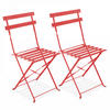 GARTENSTUHL, klappbar 2-tlg., Rot - Rot, Metall (46/82/42cm) - Oviala
