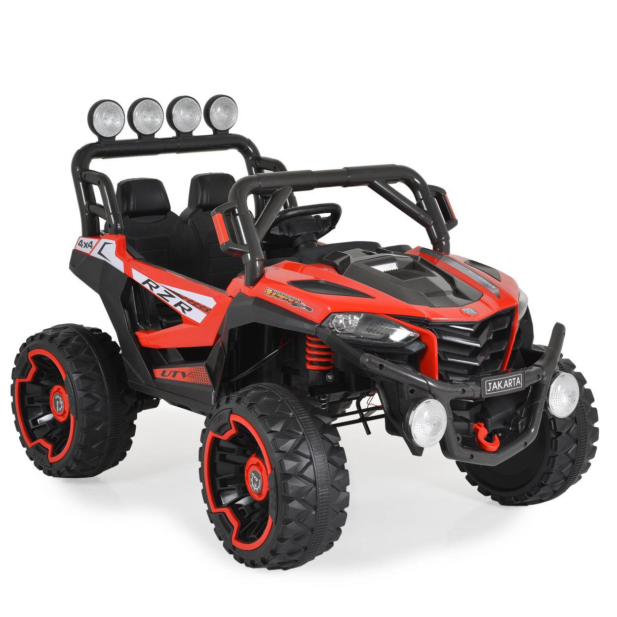 KINDER ELEKTROAUTO Jakarta BLK-819 rot 4 Motoren, Fernbedienung, MP3- und USB-Anschluss, Scheinwerfer - Rot, Kunststoff (122/81/60cm) - Moni