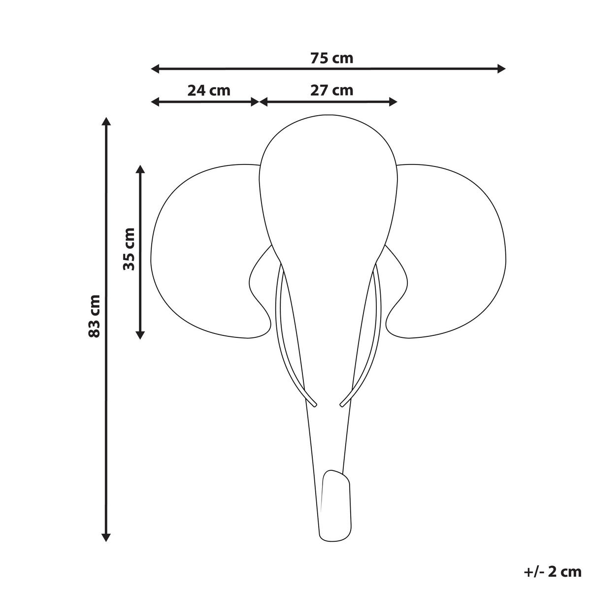 WANDDEKORATION Rattan natürlich Gruney - Naturfarben, Naturmaterialien (74/83/13cm) - Beliani