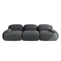 SOFA modular rahmenlos aus Cord Grey - Grau, Textil (298/75/103cm) - IVMEU