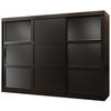 SCHWEBETÜRENSCHRANK 200/250/62 3-türig - Schwarz, Holz/Kunststoff (250/200/62cm) - MÖBEL KRYSPOL